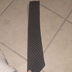 Men's Dark Green Patterned Silk Tie